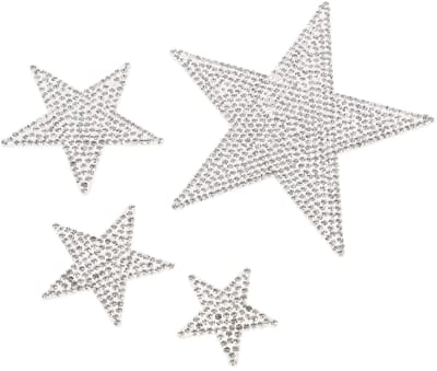 Dailygoods- Autostickers Decoratieve Strass - Set van 4 Stuks - Zelfklevende Sticker - Kristal Auto Sticker - Maten 3,6/9,5 cm - Persoonlijke Decoratie - Decoratiestickers