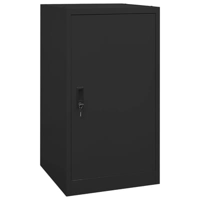 vidaXL - Zadelkast - 53x53x105 - cm - staal - zwart