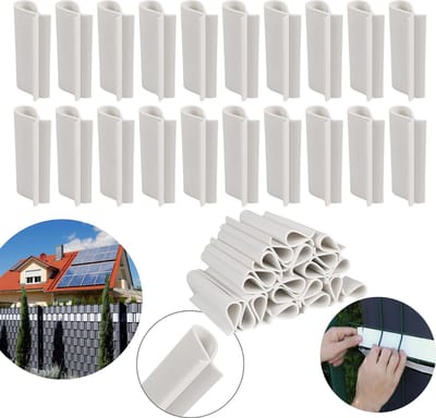 Bevestigings Clips voor Vlechtband, montagemiddelen voor afscherming 4,75 cm, 20 stuks