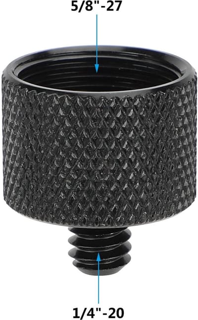 Dailygoods - 5/8"-27 naar 1/4"-20 Schroefdraadadapter voor Microfoonstandaard