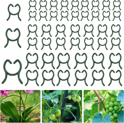 plantenclips 150 stuks - groen - herbruikbaar - ondersteuning voor klimplanten en groenten - SnelShoppen