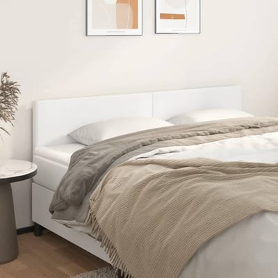 vidaXL - Hoofdborden - 160x5x78/88 - cm - kunstleer - wit