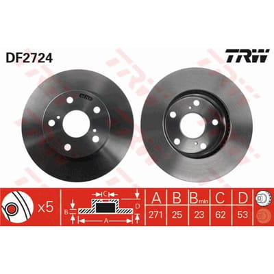Remschijf TRW DF2724