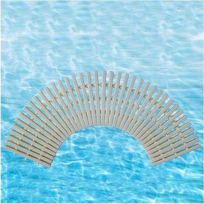 Afvoerrooster Zwembad - Goot Rooster - Waterbeheer Tuin - Verstelbaar Ontwerp - 10 stuks 100CM - Wit