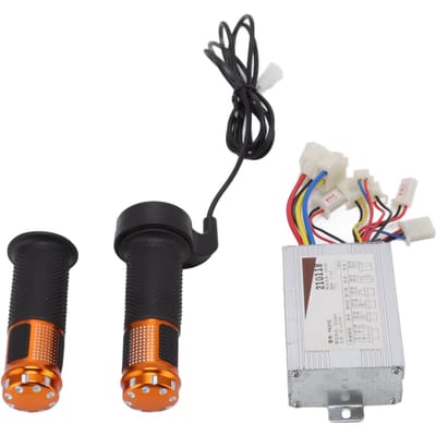 48V 800W Geborstelde Motorcontroller met Gele Handvatten Set Koellichaam Behuizing voor Elektrische Fiets Driewieler white