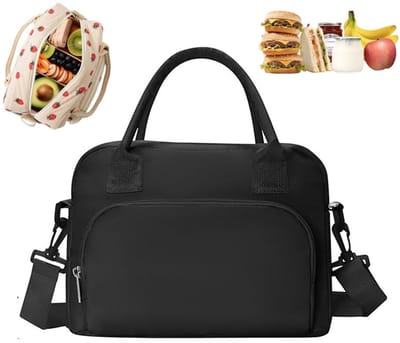 Unisex kleine geïsoleerde tas – 9.5 liter inhoud – Ruime lunchtas – Thermisch ontwerp – Verstelbare schouderband – Opvouwbare minikoeltas – Compact & draagbaar – 28,5 x 23 x 16 cm – Ideaal voor werk, picknicks en meer