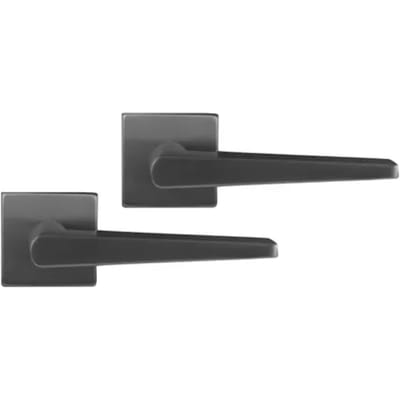 Differnz Deurkruk Rotterdam Gm010 - Gun Metal - Vierkant Rozet - Rvs - 2 Stuks