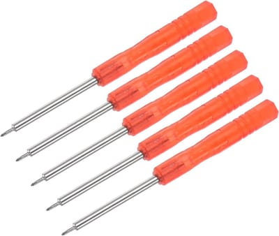 Kleine Phillips Schroevendraaier 1.2mm - 85mm Lengte, Stalen Schroevendraaier met Antislip Grip voor Brillen, Horloges en Elektronica - Set van 5 Stuks