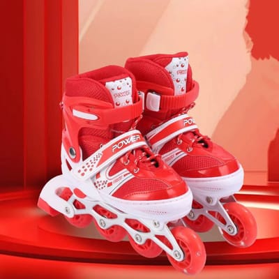 Beginner Kinderen Jongens Meisjes Verstelbare Rolschaatsen PVC Enkele Rij Volwassen Katrol Rechte Rij Rolschaatsen M size 35-38