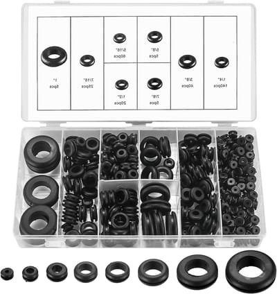 Rubber beschermkap set voor het beschermen van draden, stekkers en kabels in 8 verschillende maten