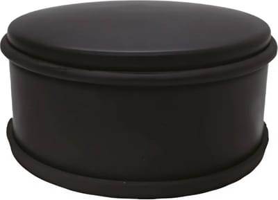 Benson Home Deurstopper voor binnendeuren - zwart - rond - 1,2 kg - 12 x 6 cm - met rubberen rand