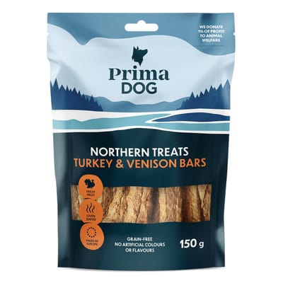 150 g PrimaDog Northern Snack Kalkoen & Wildvlees Hondensnacks