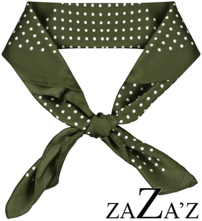 sjaaltje-groen-gestipt - hals /haar sjaaltje -vierkant -trendy accessoire- Bandana
