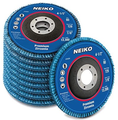 10 stuks zirkonia klepschijven 4-1/2 inch - 60 grit voor haakse slijper - Schuine T29 slijpschijven voor hout en metaal