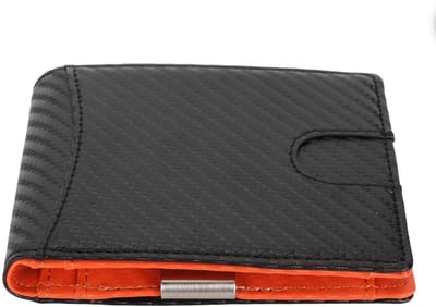Dailygoods- Portemonnee RFID-blokkerend - Heren Portemonnee - Slanke Portemonnee - 10 Kaarthouders - PU/Koolstofvezel - 11,5 x 8,5 x 2 cm - Portefeuille