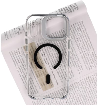 Blijvend Transparante MagSafe Telefoonhoes – Shockproof Back Cover met Camera Bescherming & Ingebouwde Standfunctie – Geschikt voor iPhone 17 Pro Max
