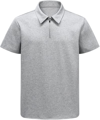 ALLTHEMEN Heren Halfritspolo Casual Kort - Ademend Vochtafvoerend - S