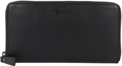 Esquire Peru Portemonnee RFID Leer 19 cm - Dames - Horizontaal - schwarz