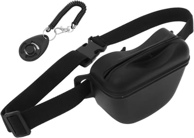 Honden Snack Tas - Trainingspouch Hond - Hondentraining Buiten - Lichtgewicht Siliconen - 12.5 x 10 cm - Zwart