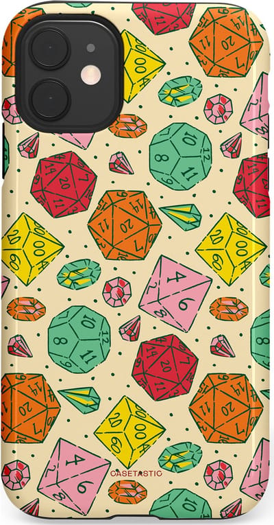 Casetastic Hoesje Geschikt voor Apple iPhone 11 - Stijlvolle Beschermende Duo-layer Case - D20 Geluksrol