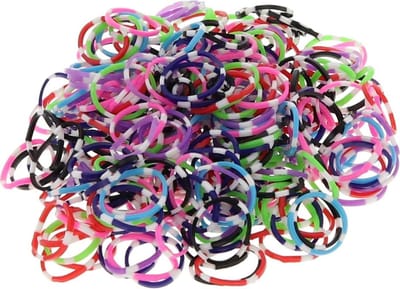 Behave - 600 Loombandjes - Gestreept - Met Weefhaken & S-clips - Latexvrij - Creatief Speelplezier