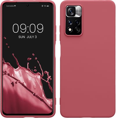 kwmobile telefoonhoesje geschikt voor Xiaomi Redmi Note 11 Pro / Note 11 Pro (5G) / Note 12 Pro (4G) - Hoesje voor smartphone - Back cover in donkerroze