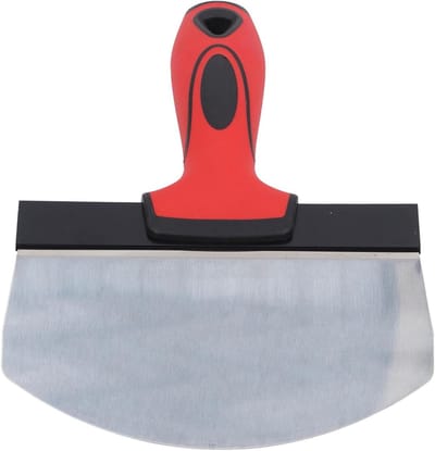 Roestvrijstalen Emmer - Mortel Schop - Bouwwerkzaamheden Uitvoeren - Comfortabele Grip - 6 Inch - Zilver