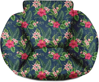FEROCITY - Schommelkussen - Polyrotan schommelhoes - Voor een hangende tuincocon - Standaardmaat - Polyester - Palm Bloemen