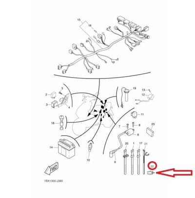 Passe câble clips plastique noir pour scooter Yamaha 125 Maxster 5BR-F1337 Neuf