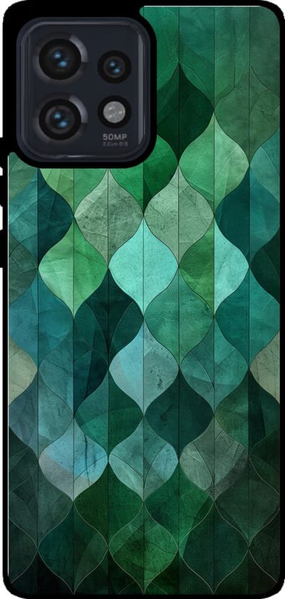 Smartphonica Telefoonhoesje Geschikt voor Motorola Edge 40 Pro / Plus 2023 met groene bladeren opdruk - TPU backcover case green leaf design - Groen geschikt voor Motorola Edge 40 Pro;Motorola Edge Plus 2023