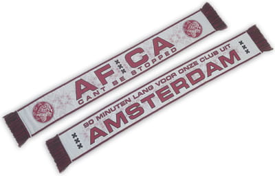 Sjaal Away 3rd 24/25 Lichtgrijs / Bordeaux Rood - AFCA - Ajax - Amsterdam - Fanwear - 3e Uitshirt