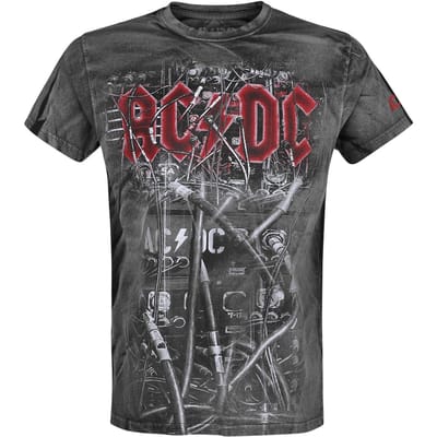 AC/DC T-shirt - PWR Wires - S tot 4XL - voor Mannen - grijs