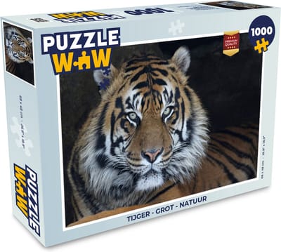 Puzzel Tijger - Grot - Natuur - Legpuzzel - Puzzel 1000 stukjes volwassenen