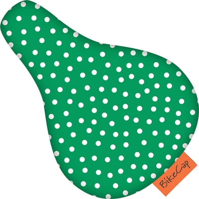 BikeCap Zadelhoesje Kids Green Dots | Fietszadelhoes - Fietszadeldek - Stof en waterafstotend