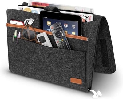 Jumada's Nachtkastje Opbergtas - Bedopberger - Tijdschriftenhouder - Opbergzak - Bed Opbergzak - Bank Opbergzak - Magazijn Opberger - Tablet Opberger - Multifunctionele Organizer - Antraciet