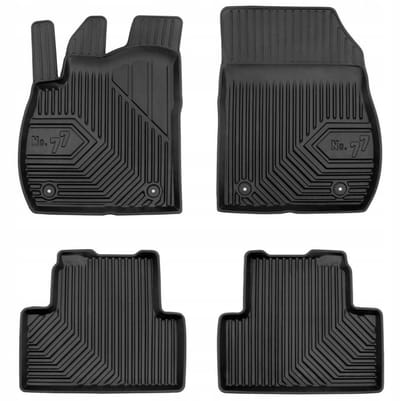 Frogum No.77 Luxe Rubberen Automatten Set - Geschikt voor OPEL ZAFIRA C (2012-2019) - 4-delig - Perfecte Pasvorm - Geurloos TPE - 4 cm Hoge Rand - Zwart