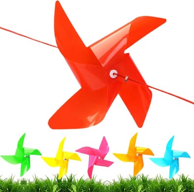 Tuinwieltjes Set - Windspinners Decoratie - Buitenfeesten Aankleden - Weerbestendig Ontwerp - 50 stuks - Meerkleurig
