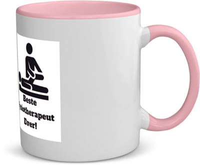 Akyol - beste fysiotherapeut koffiemok - theemok - roze - Beste fysiotherapeut - therapeut - cadeau - 350 ML inhoud
