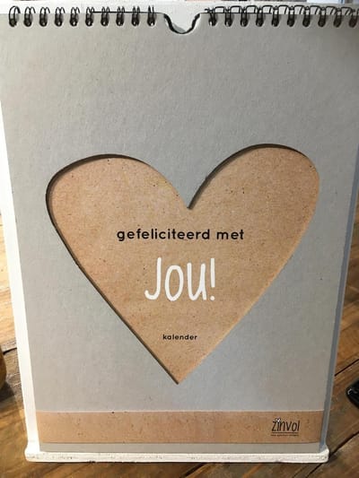 Zinvol Verjaardagskalender- Gefeliciteerd met Jou! ...met VIER Papieren Wensen kado