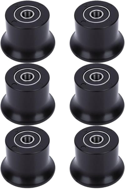 Vervangende Rolstoelen - Trolley Wielen - Fitnessapparatuur Onderhoud - Soepele Stille Werking - 6 Stuks - Zwart