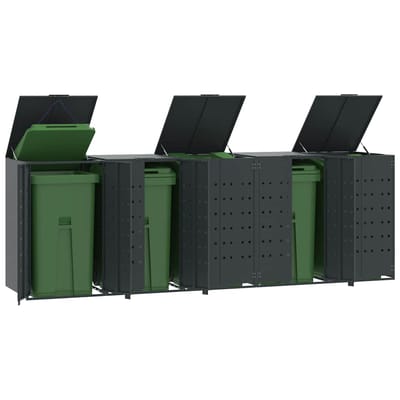 vidaXL - Containerberging - 5 - containers - 345x79x117 - cm - staal - antraciet