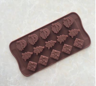 Kerst chocoladevorm - kerstboom, kerstman, Rendier - Siliconen chocolade vorm voor Kerst
