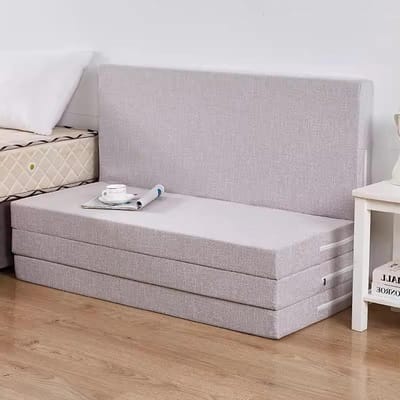 Opvouwbare Slaapmat - Gastmatras Campingbed - Comfortabel Slapen - Afneembare Hoes - 200x100x10cm - Grijs