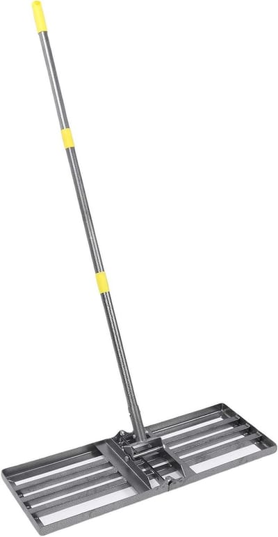 Gazon Nivelleerhark - Tuin Egaliseer - Gazon Onderhoud - Verstelbare Handgreep - 48-78 Inch - Zwart