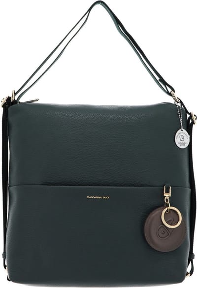 MANDARINA DUCK Leren Schoudertas Rugzak Mellow Leather Hobo Dark Forest Groen