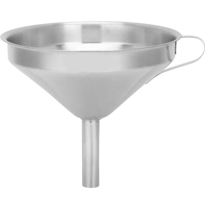 Entonnoir à Huile de Cuisine à Large Goulot en Acier Inoxydable avec Filtre Tamis pour Transférer du Liquide