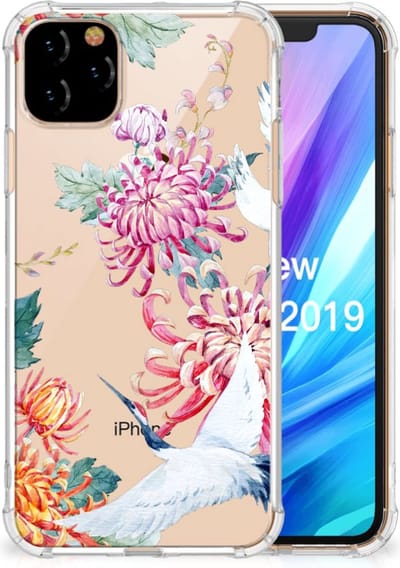 Apple iPhone 11 Pro Max Case Anti-shock Bird Flowers