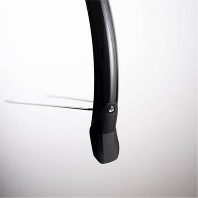 Eurofender Achterspatbord 28" - Compact Lampo-systeem - Zwart kunststof - 58 mm breed