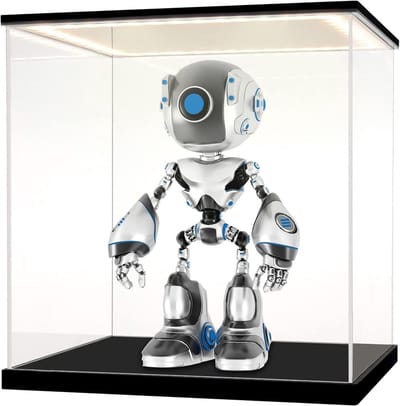 Transparante acryl vitrinekast voor miniaturen en figuren met LED-verlichting (10x10x10cm) - Perfect voor verzamelaars en tentoonstellingen
