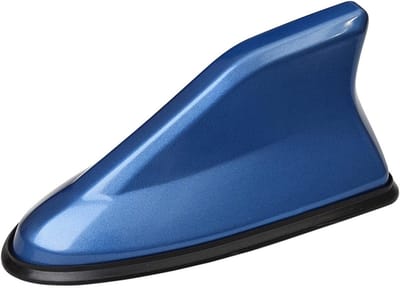 Auto Haaienvin Antenne - Dakantenne Universeel - Verbeter Radio Ontvangst - Eenvoudige Montage - 18 cm Lengte - Blauw